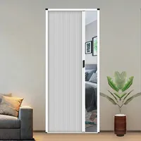 Falttür Falttüren Falttüren Für Den Innenbereich, versenkbare Falttür mit Aluminiumrahmen und Zellstoff, wasserdicht und wärmeisolierend, für Duschkabine, Badezimmer, Küche,Kleiderschrank 95×190cm