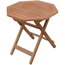Tisch MAYFIELD achteckig klappbar Braun Holz Garten Gartentisch Outdoor Esstisch