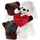 HEUNEC Hochzeitsbärenpaar Bär & Bärin 30 cm rot