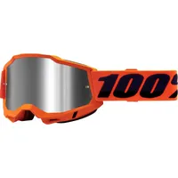 100% Accuri 2 Crossbrille verspiegelt - Neon-Orange/Schwarz Silber-Verspiegelt