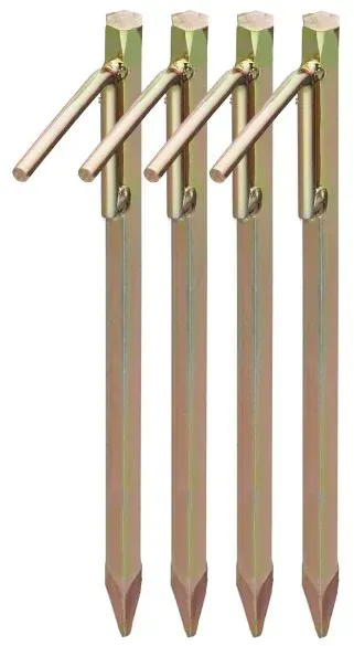 Relaxdays 8 x XL Bodenanker Gold