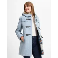 Gil Bret Damen Dufflecoat mit Kapuze Bright Blue Melange,40 - 40