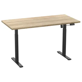 VCM Schreibtisch Lona Schwarz / Sonoma-Eiche