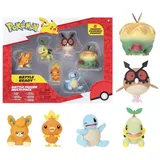 Pokémon Battle Figure 6er-Pack 5 cm Figuren Pawnii/Turtwig/Hoothoot/Torchic/Appletun/Squirtle