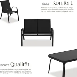 Tectake Nora Set 4-tlg. Schwarz