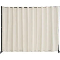 VEVOR Raumteiler Trennwand Paravent Tragbar Rollbar Beige Einzelpanel Büro