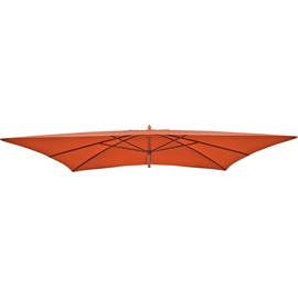 MCW Ersatz-Bezug für Holz-Sonnenschirm Lissabon 2x3m, Sonnenschirmbezug Gartenschirmbezug ~ terracotta