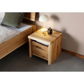 MASSIVMOEBEL24.DE Nachtschrank PURE OAK 45 x 45 x 45 cm Beige