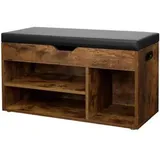 VASAGLE Schuhbank LHS30BX braun, schwarz Holz 80,0 cm