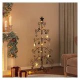 vidaXL Metall-Weihnachtsbaum für Dekorationen Schwarz 150 cm