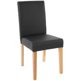 chefgastro Esszimmerstuhl Kunstleder schwarz 2er Set
