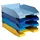 Exacompta BEE BLUE Set + 4 Briefablagen Combo Midi für A4+ sortiert