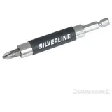 Silverline 704401 Magnetischer Bithalter mit Schraubenhalter 80 mm, 1/4-Zoll-Sechskant