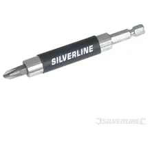 Silverline Magnetischer Bithalter mit Schraubenhalter 1/4 Zoll 80 mm