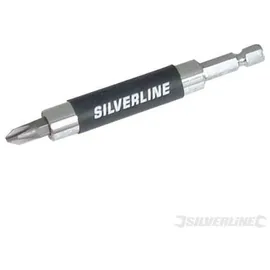 Silverline Magnetischer Bithalter mit Schraubenhalter 1/4 Zoll 80 mm