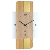 Natuhr Funkwanduhr Natuhr Wanduhr - Fusion - präzises Funk-Uhrwerk Holz Metall Glas