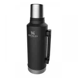 Stanley CLASSIC VAKUUM-FLASCHE 1,9 Liter, matt schwarz, doppelwandige Vakuumisolierung, Griff, Trinkbecher