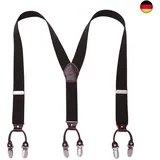 KANGDAI Herren Hosenträger 6 Clips Heavy Duty Men Braces Y Zurück 20 Farben Durable Elastic Verstellbare Hosenträger Starke Metall Clips Hosenträger - Einheitsgröße