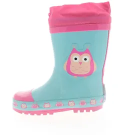 Playshoes Gummistiefel Eulen Türkis 21