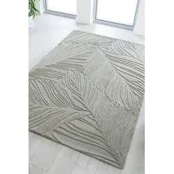Kadima Design Handgetufteter Teppich, 100% Wolle, in Beruhigenden Farben, `Leven Lee`. Farbe: Grau, 120x170 cm