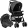 vidaXL 3-in-1 Kinderwagen dunkelgrau und schwarz 10390
