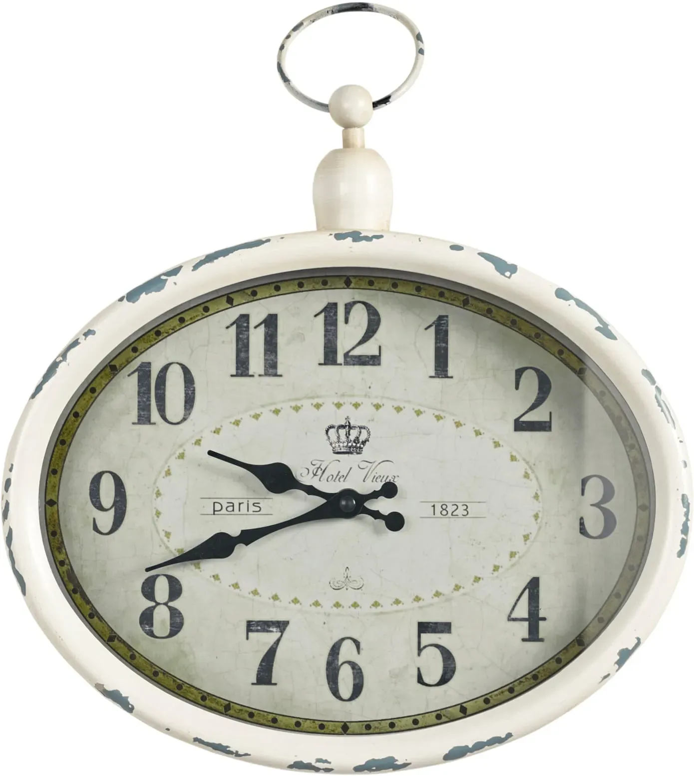 Wanduhr HEINE HOME, beige (creme), Wanduhren, B/H/T: 30,5cm x 36cm x 6cm, Wanduhr, B:30,5cm H:36cm T:6cm