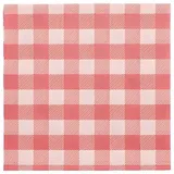 Papstar Servietten, 1-lagig 1/4-Falz 33 cm x 33 cm rot/weiss "Vichy Karo"