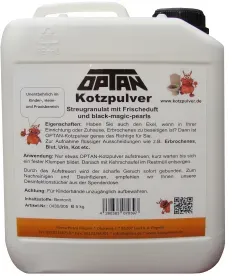 OPTAN Kotzpulver, Streugranulat mit Frischeduft zum Aufnehmen von Erbrochenem, 5 kg - Kanister