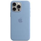 Apple Silikon Case mit MagSafe für iPhone 15 Pro Max winterblau