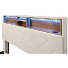 AUTOLOCK Polsterbett 140 x 200 cm Beige