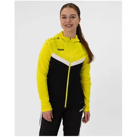 Jako Damen Kapuzenjacke Iconic Schwarz/Soft Yellow 42