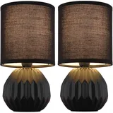 GLOBO Tischleuchte Schwarz 2 St.