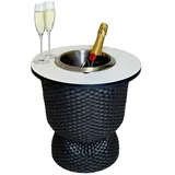 cootab cooler table Cooler Table 3-in-1 Loungetisch Ø 41 x 43 cm Schwarz/Champagner