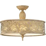 Elsteadlighting Carabel 3-flammig, groß, halbbündig, gebürstetes Champagner - HK-CARABEL-SF-L