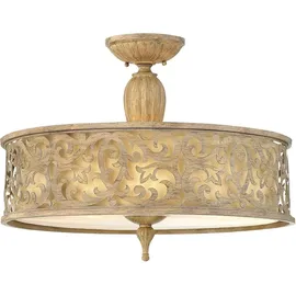 Elsteadlighting Carabel 3-flammig, groß, halbbündig, gebürstetes Champagner - HK-CARABEL-SF-L