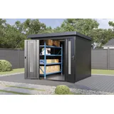 Wolff Finnhaus Premium Metall Gartenhaus Eirik 2424 Anthrazit