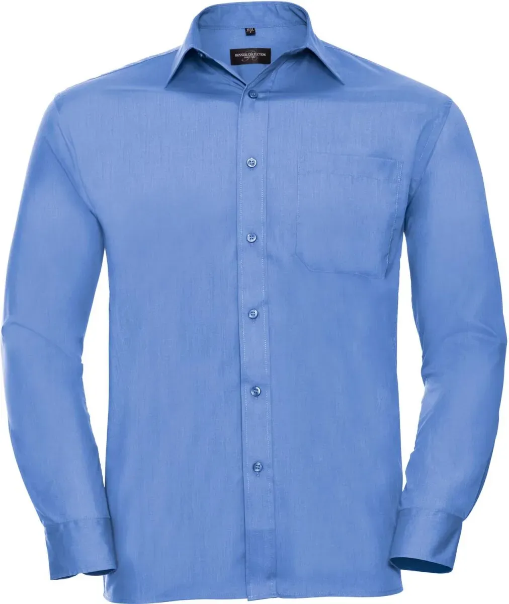 Russell Herren Popeline Hemd langarm R-934M-0 corporate blue L (41/42)