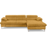 COTTA Ecksofa David Stoff Gelb Mustard