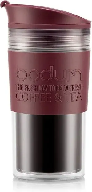 BODUM Reisebecher 350ml - Cranberry Braun - Doppelwandsystem