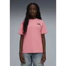 Puma T-Shirt PUMA "MID90S RELAXED GRAPHIC TEE G", Mädchen, Gr. 140, pink), Obermaterial: 100% Baumwolle. Rippe: 20% Polyester, 80% Baumwolle, relaxed fit, Rundhals, Shirts T-Shirt