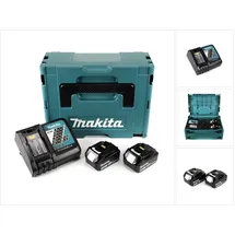 Makita Power Source Kit 18 V Li-Ion 2 x 3,0 Ah + DC18RC Ladegerät 195584-2 + Makpac 196693-0