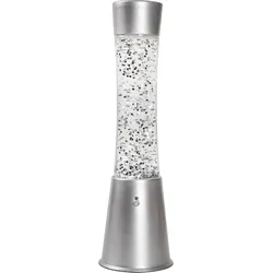 I-TOTAL Lavalampe LED-Farbwechsel mit Glitzer und transparenter Flüssigkeit