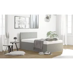 Polsterbett, grau, B:148cm L:210cm, WESTFALIA SCHLAFKOMFORT, Betten, mit Bettkasten bei Ausführung mit Matratze