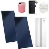 Viessmann Flachkollektor Solar-Paket Vitosol 200-FM SH2F 4,6 m2 mit Speicher Vitocell 100-B CVBB 300L vitopearlwhite Divicon PS10 SM1