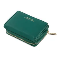 ANYWN Geldbörse Damen klein, Geldbeutel Damen klein, kleines Portemonnaie Damen, Geldtasche klein Damen mit Große Kapazität, Elegante und Süße Damen Geldbeutel mit Großes Münzfach 77-DunkelGrün