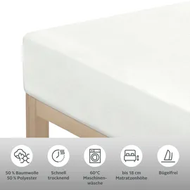 OTTO home Spannbettlaken Baumwollmix 140 x 200 cm weiß