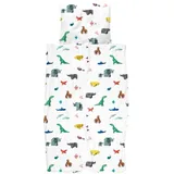 Snurk Bettwäsche Origami Zootiere Mehrfarbig 135 x 200 cm + 80 x 80 cm