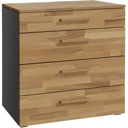Hasena Accessoires Atrine Kommode Massivholz 90x50x86 cm - teilmontiert - Anthrazit/Braun