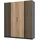 masseno Drehtürenschrank Cagliari 200 x 239 x 61,9 cm Schwarz