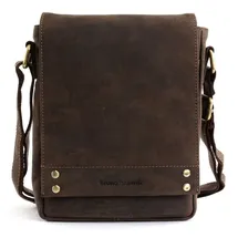 Bruno Banani Herren Leder Tasche Schultertasche Umhängetasche Aktentasche Braun 7203 - Einheitsgröße